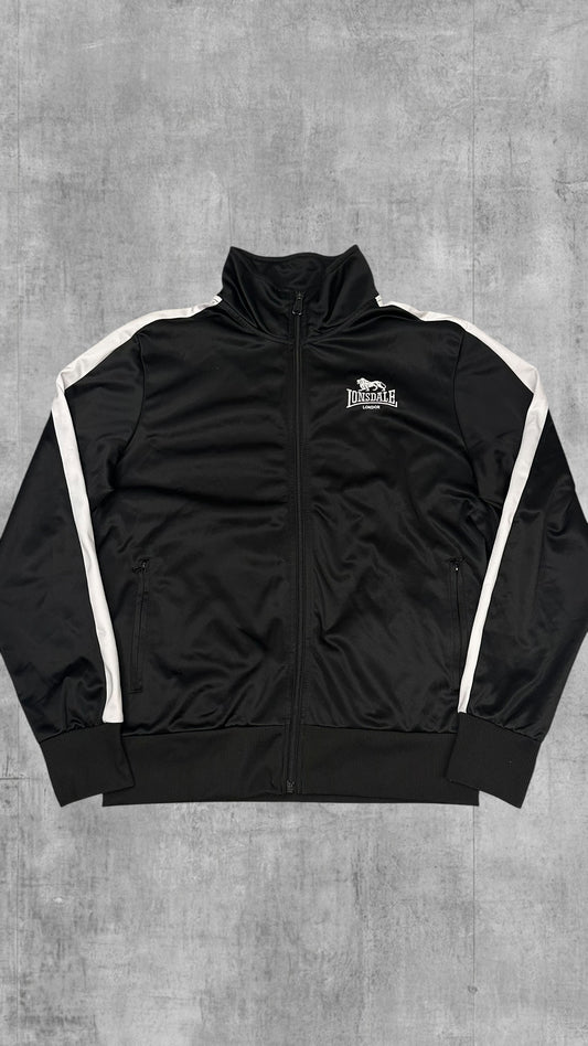Lonsdale London Trainingsjacke Taped Schwarz Weiß M