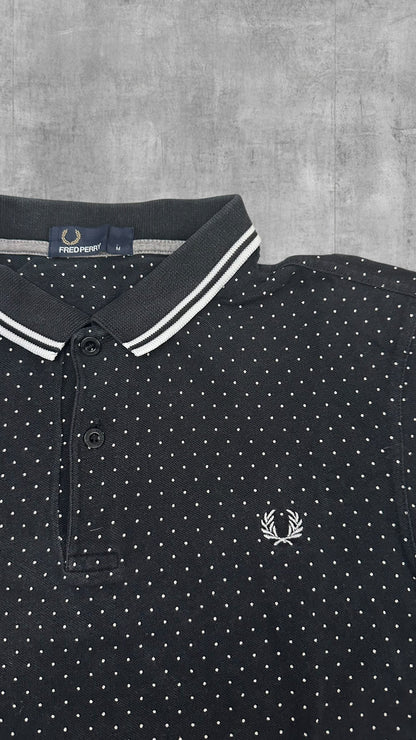 Fred Perry Polo Shirt Schwarz Weiß M