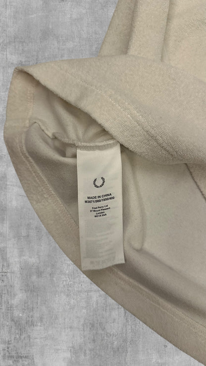 Fred Perry Zip Polo Shirt Weiß M