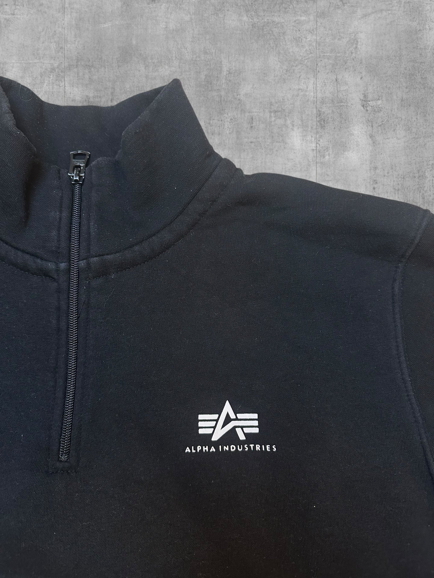 Alpha Industries Half Quarter Zip Pullover Schwarz L