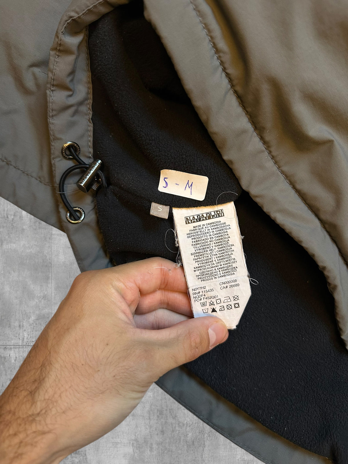 Napapijri Jacke Windbreaker gefüttert Grau S - M