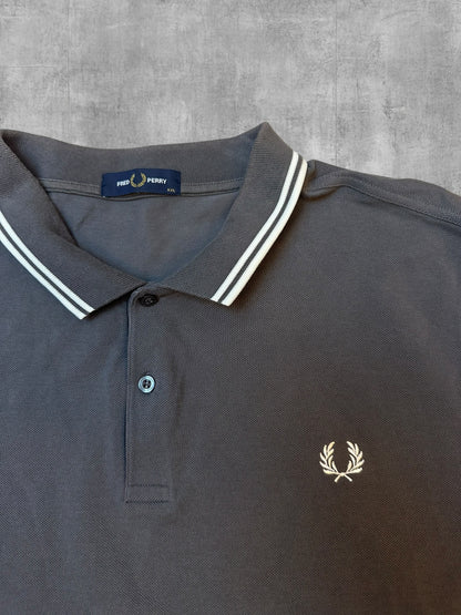 Fred Perry Polo Shirt Dunkelgrau Weiß XXL