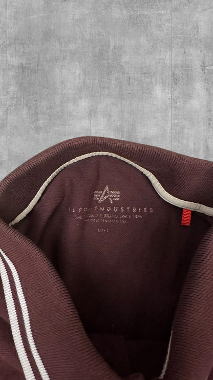 Alpha Industries Polo Shirt Weinrot  Weiß M