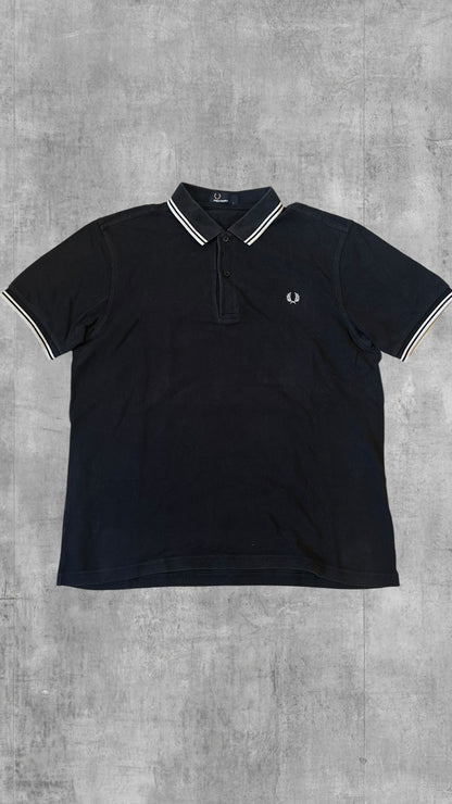 Fred Perry Polo Shirt Schwarz WeißL
