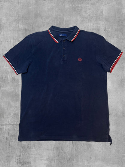 Fred Perry Polo Shirt Schwarz Rot Weiß 3XL