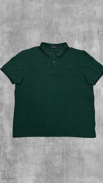 Fred Perry Polo Shirt Dunkelgrün Schwarz XL