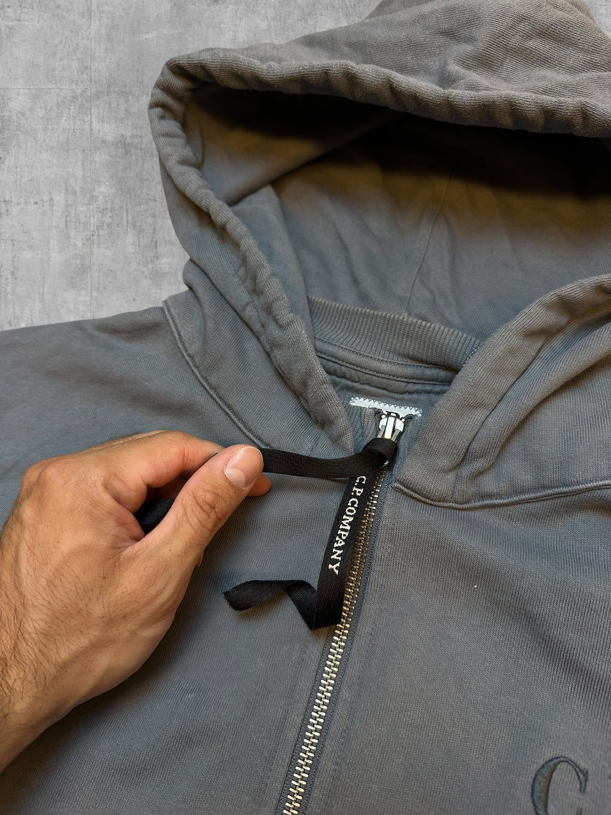 C.P. Company Zip Hoodie Grau S