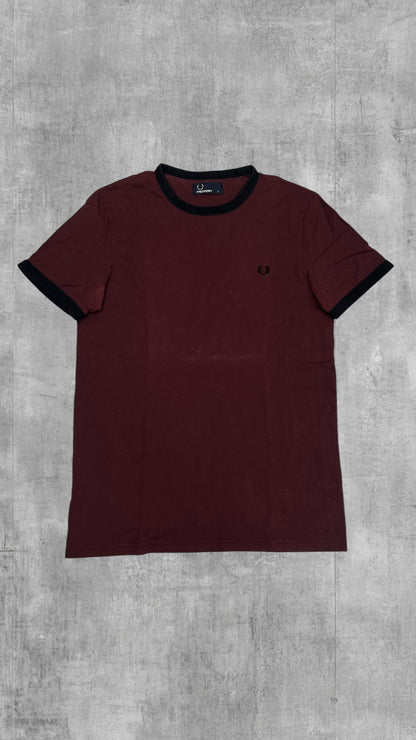 Fred Perry T-Shirt Weinrot Schwarz  S