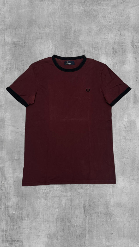 Fred Perry T-Shirt Weinrot Schwarz  S