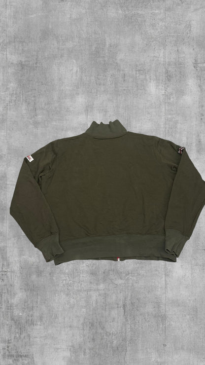 Vintage Lonsdale London Trainingsjacke Khaki Grau Rot Frauengröße XL Herren S