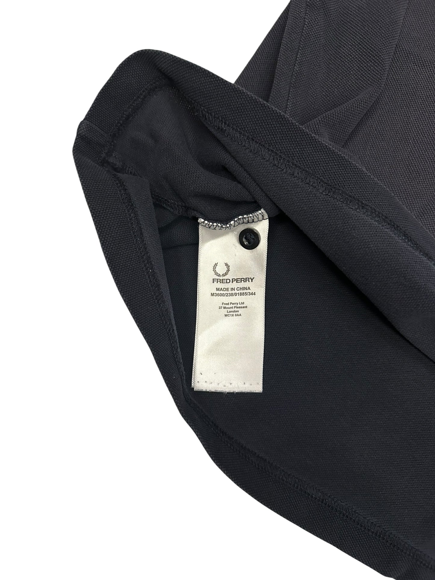 Fred Perry Polo Shirt Schwarz Weiß L