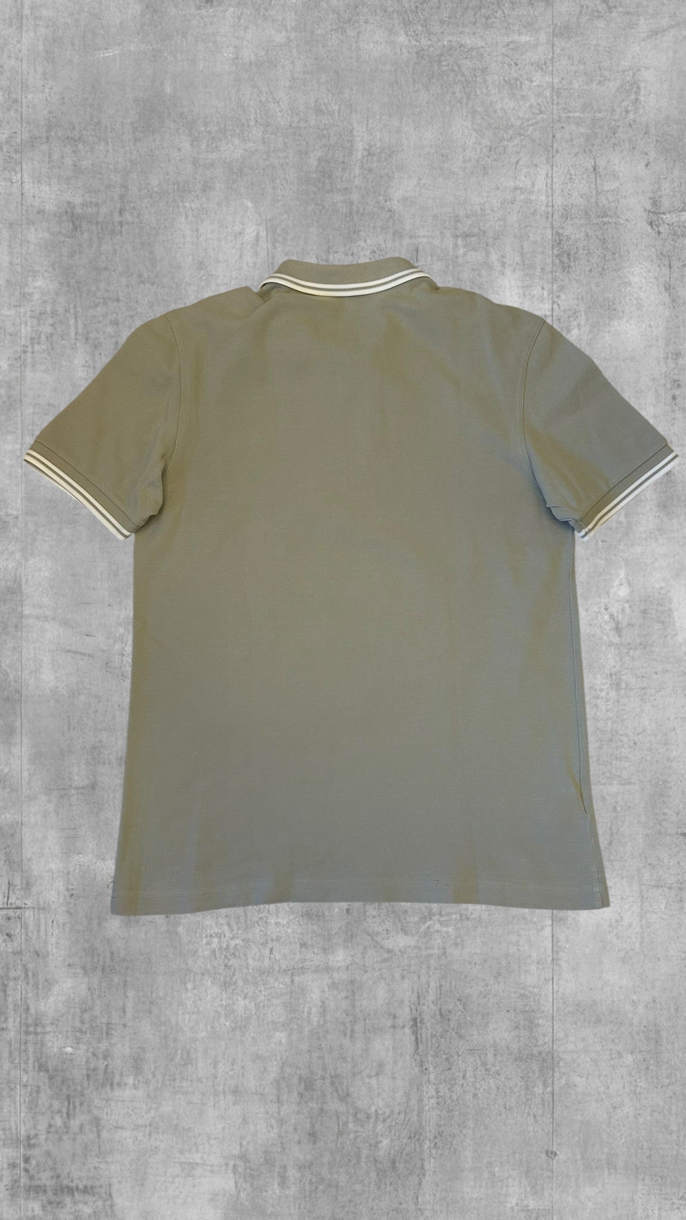 Fred Perry Polo Shirt Khaki weiß M