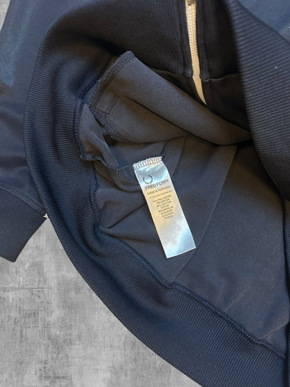 Fred Perry Vintage Trainingsjacke Taped Schwarz Weiß XL
