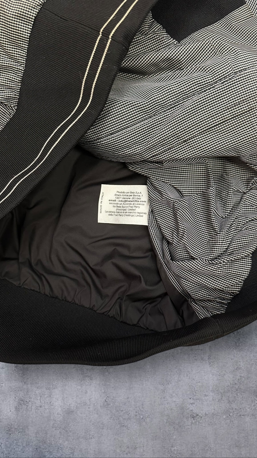 Fred Perry Bomberjacke Silber Grau Damen XL