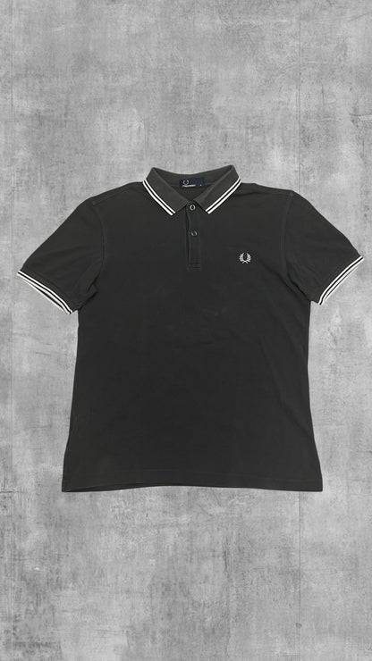 Fred Perry Polo Shirt Schwarz/Grau M