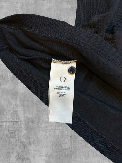 Fred Perry Polo Shirt Schwarz Weiß M