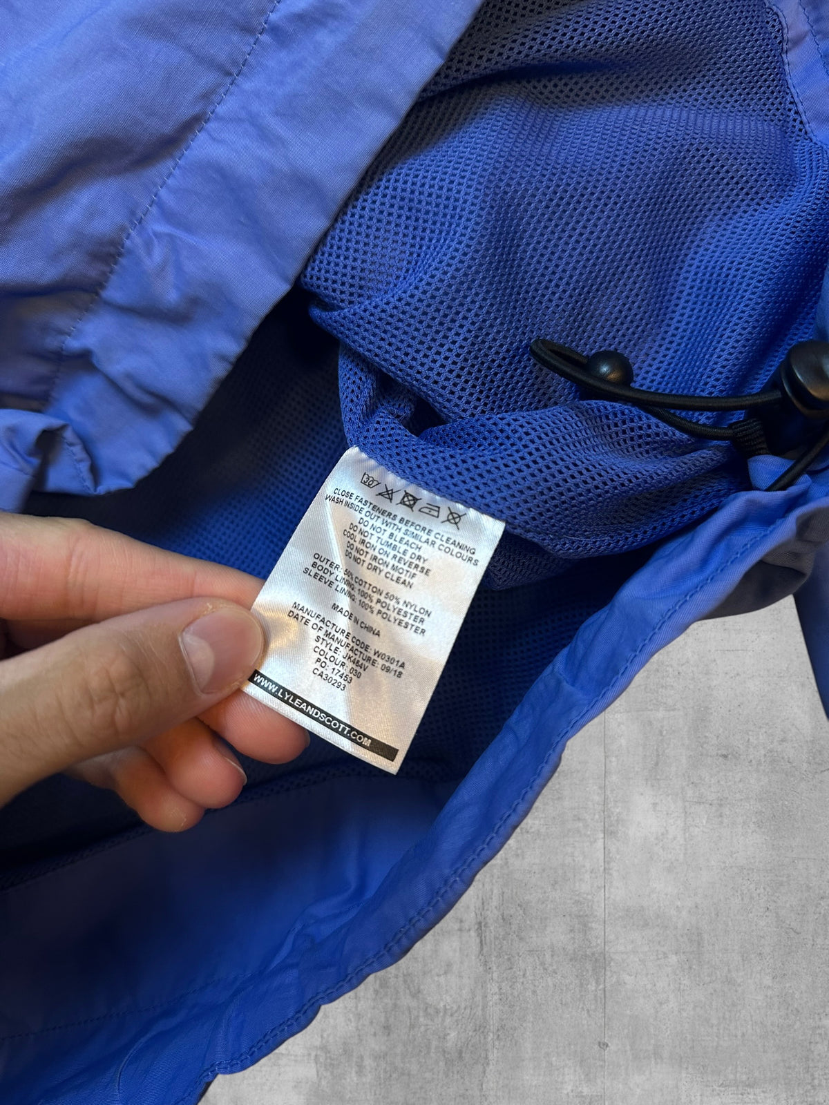 Lyle & Scott Rain Jacket Windbreaker Blue M