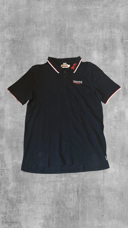 Lonsdale London Polo Shirt Schwarz Weiß Rot L Slim Fit