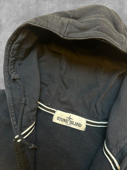 Stone Island Vintage Zip Jacke Schwarzblau S