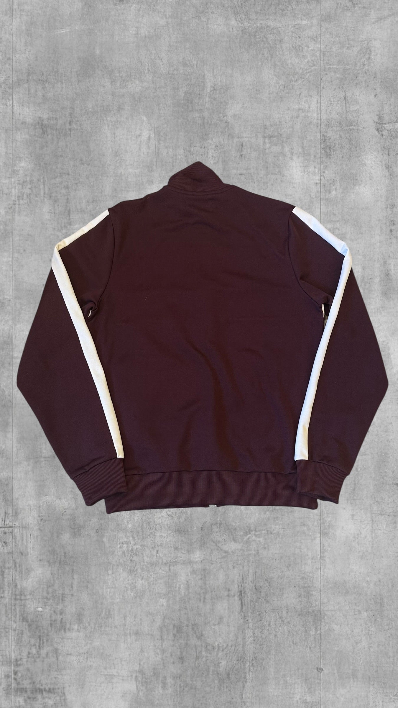 Fred Perry Sweatshirt Sweater Pullover Hoodie Weinrot Weiß S
