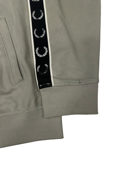 Fred Perry Trainingsjacke Taped Grau Khaki Schwarz XL