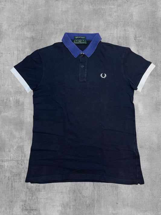 Fred Perry Vintage Polo Shirt Special Edition Schwarz Blau Weiß S