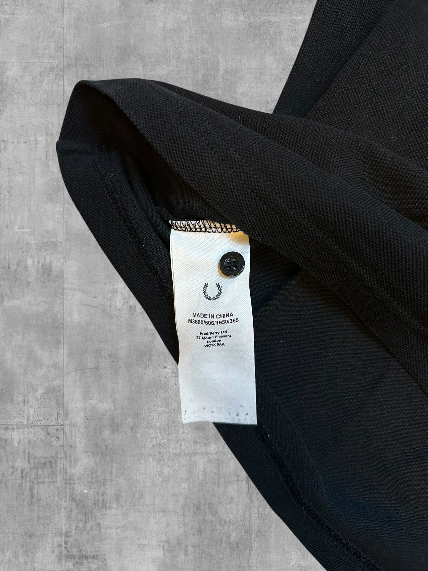 Fred Perry Polo Shirt Schwarz Gelb L