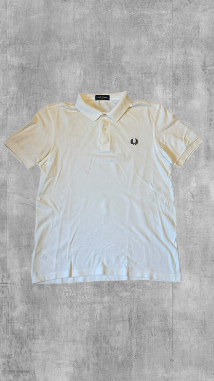 Fred Perry Polo Shirt Weiß Schwarz M