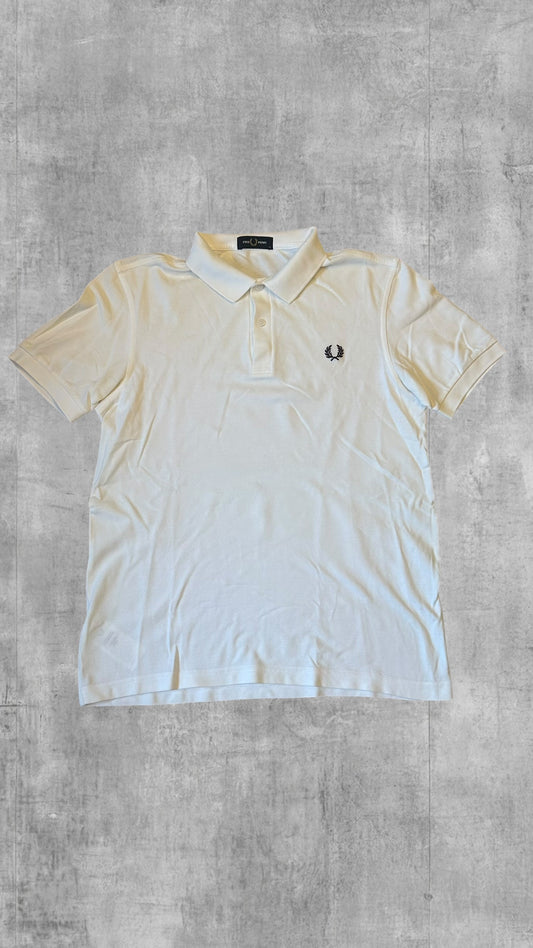 Fred Perry Polo Shirt Weiß Schwarz M