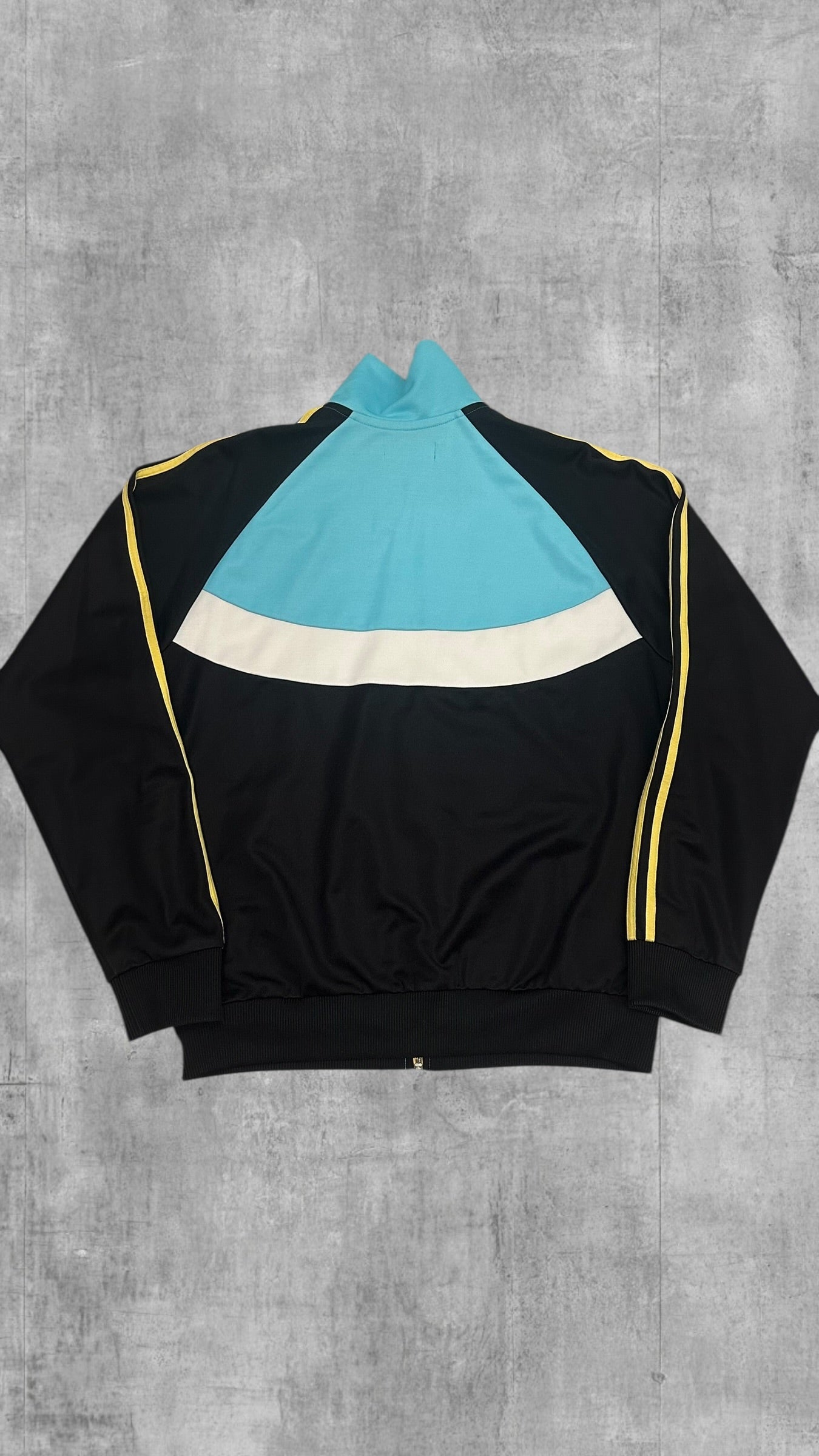 Vintage Fred Perry Trainingsjacke Taped Zip Jacke Schwarz Hellblau M