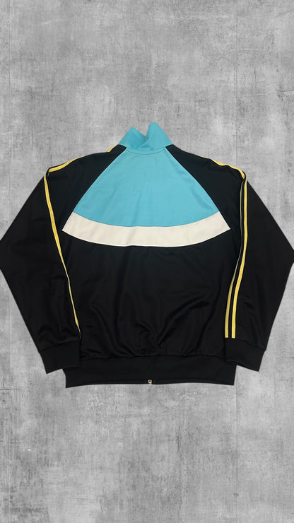 Vintage Fred Perry Trainingsjacke Taped Zip Jacke Schwarz Hellblau M