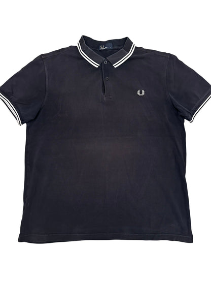 Fred Perry Polo Shirt Schwarz Weiß L