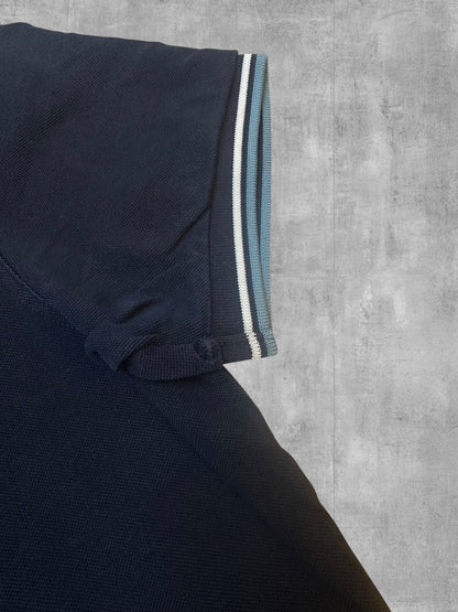 Fred Perry Polo Shirt Schwarz Türkis Weiß M