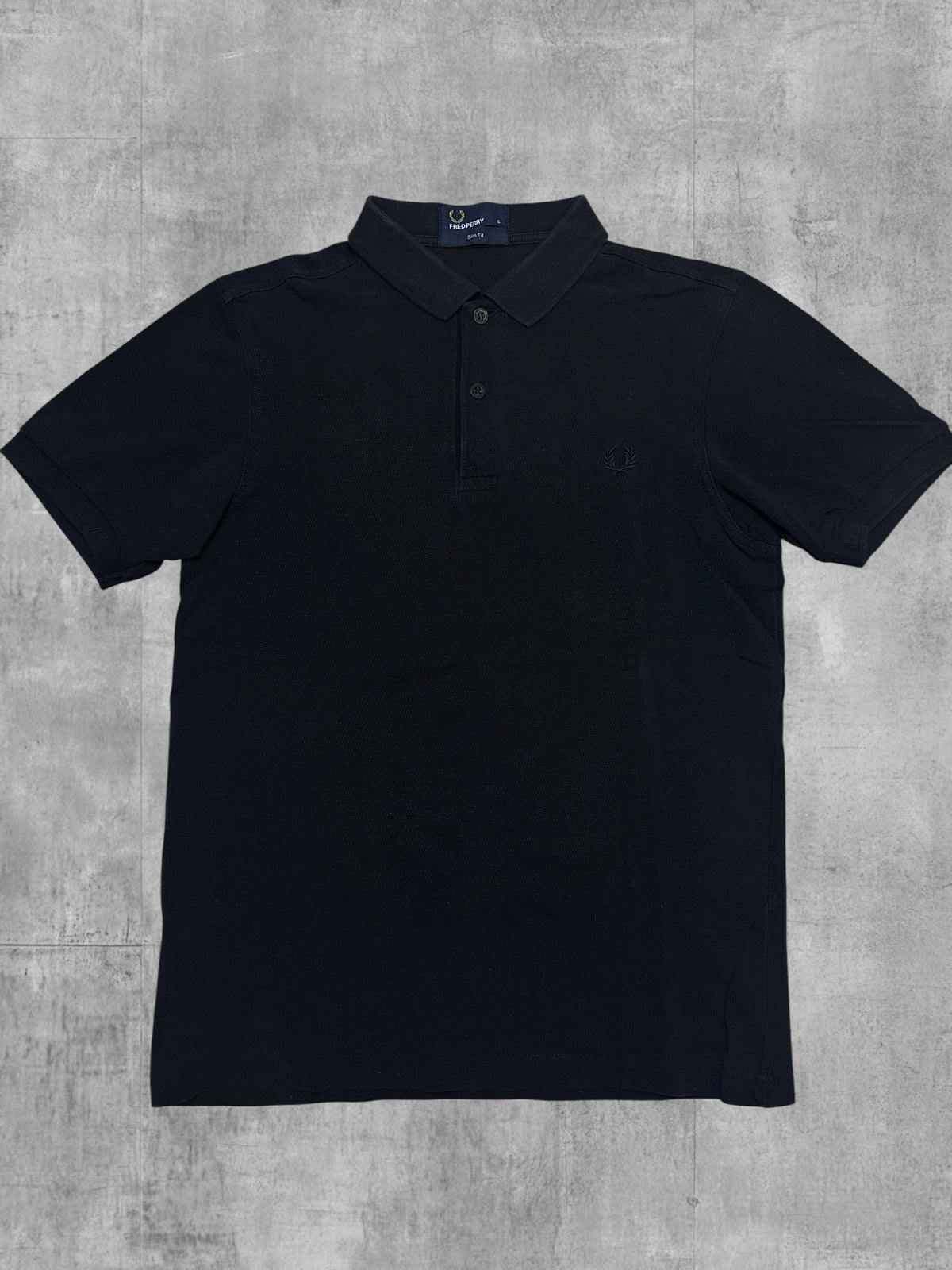 Fred Perry Polo Shirt Black S Slim Fit