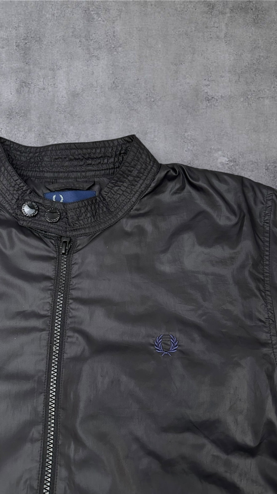 Fred Perry Bomberjacke Dünn Schwarz L