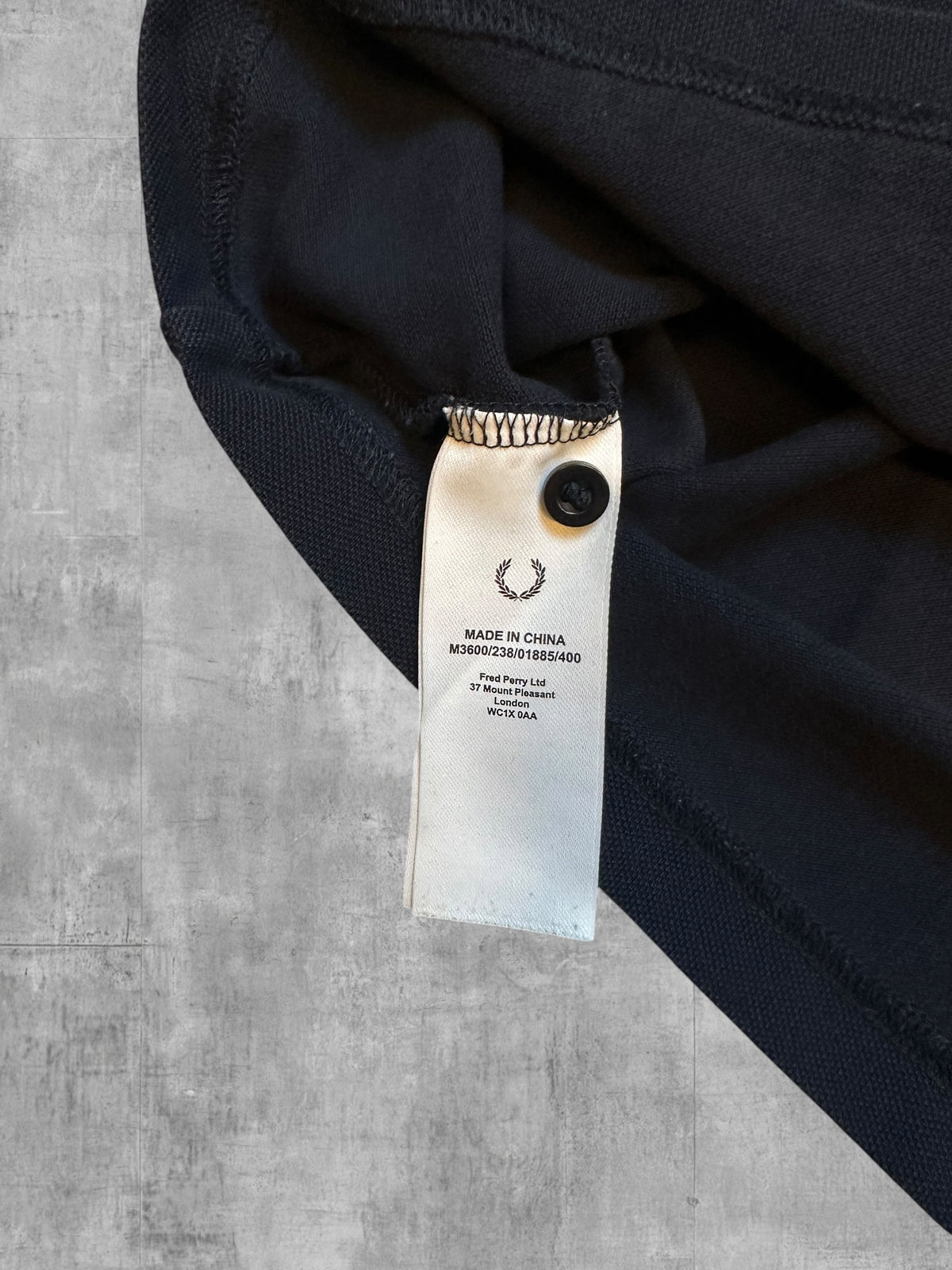 Fred Perry Polo Shirt Schwarz Weiß S