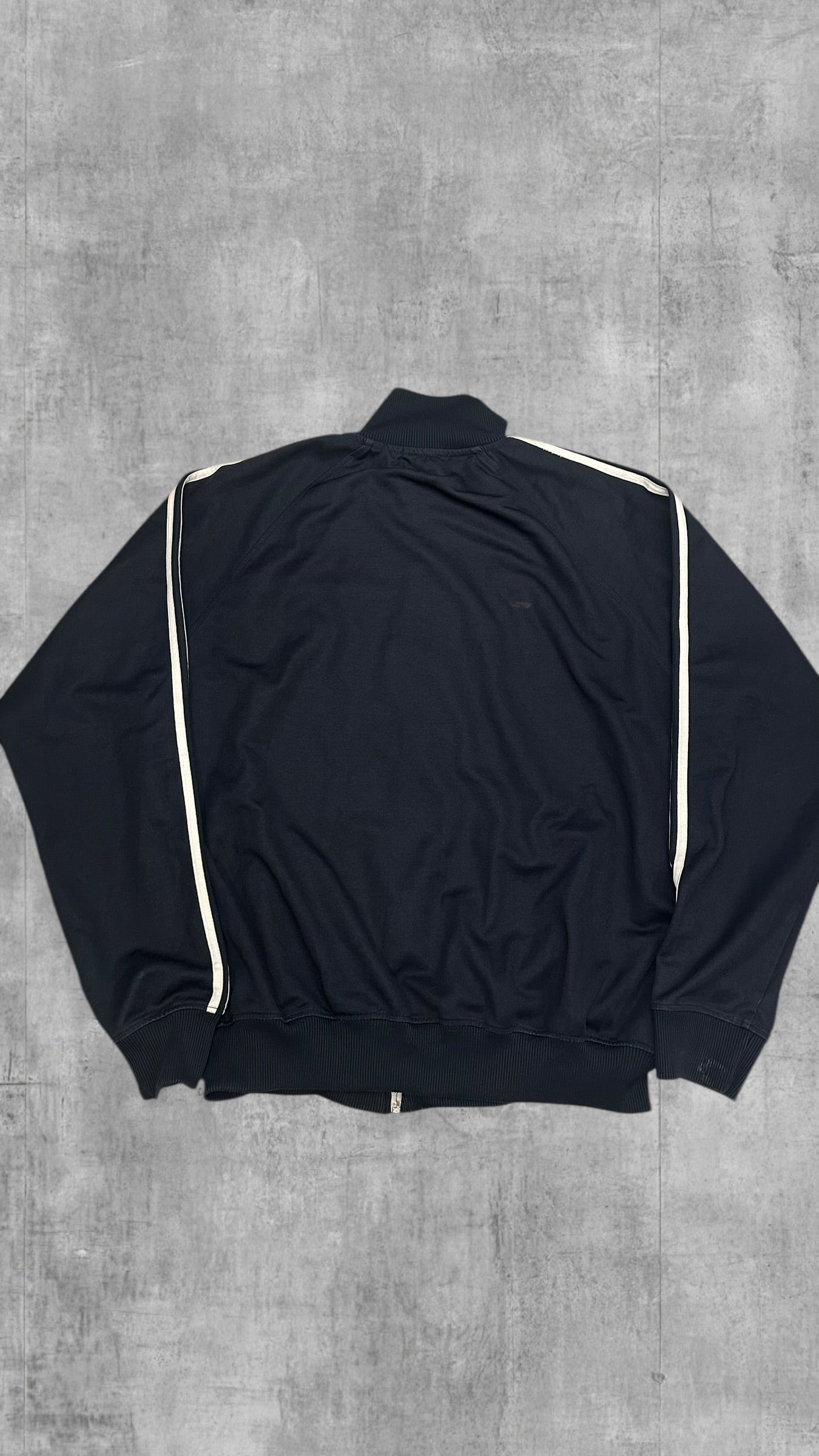 Fred Perry Trainingsjacke Taped Zip Jacke Schwarz/Navy Blau Weiß L