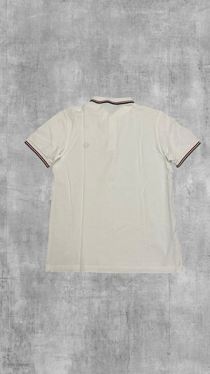 Fred Perry Polo Shirt Weiß Schwarz Rot M