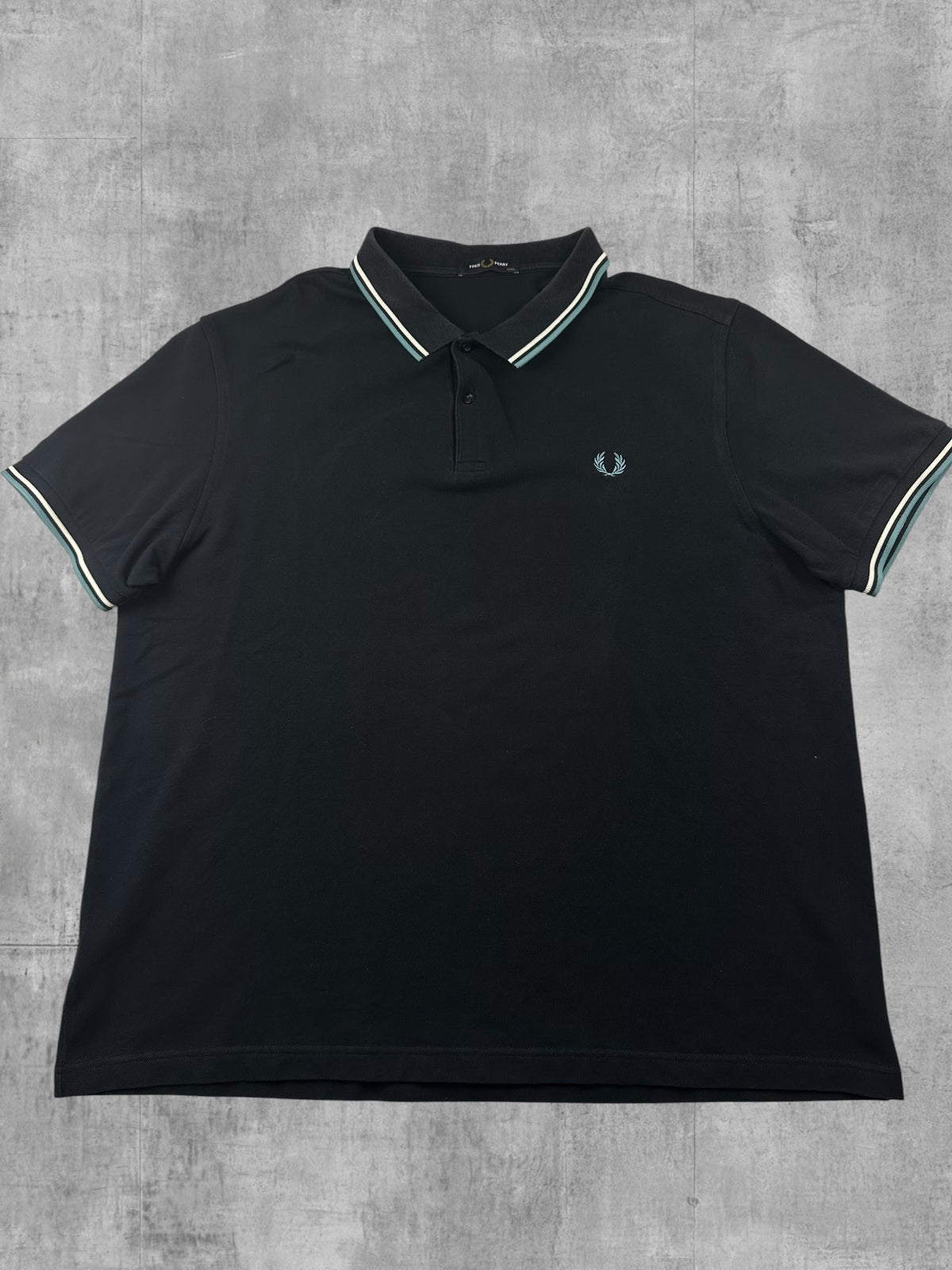 Fred Perry Polo Shirt Schwarz Türkis Weiß 3XL