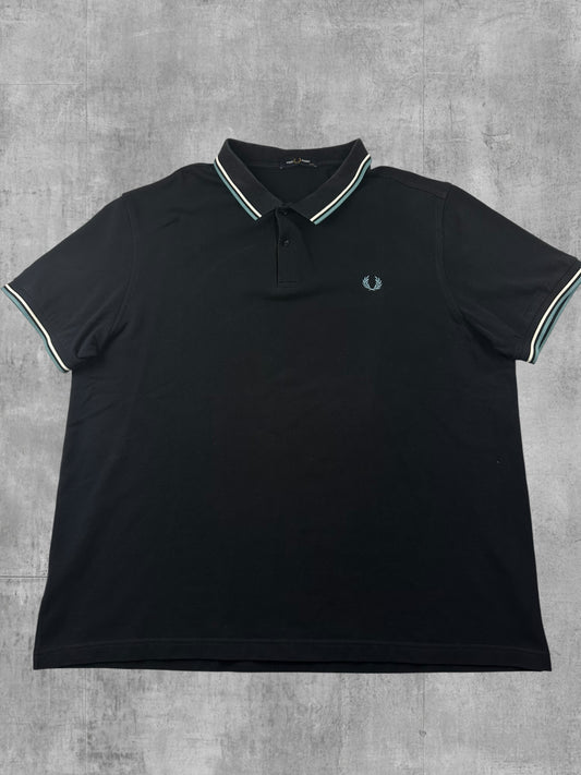 Fred Perry Polo Shirt Schwarz Türkis Weiß 3XL