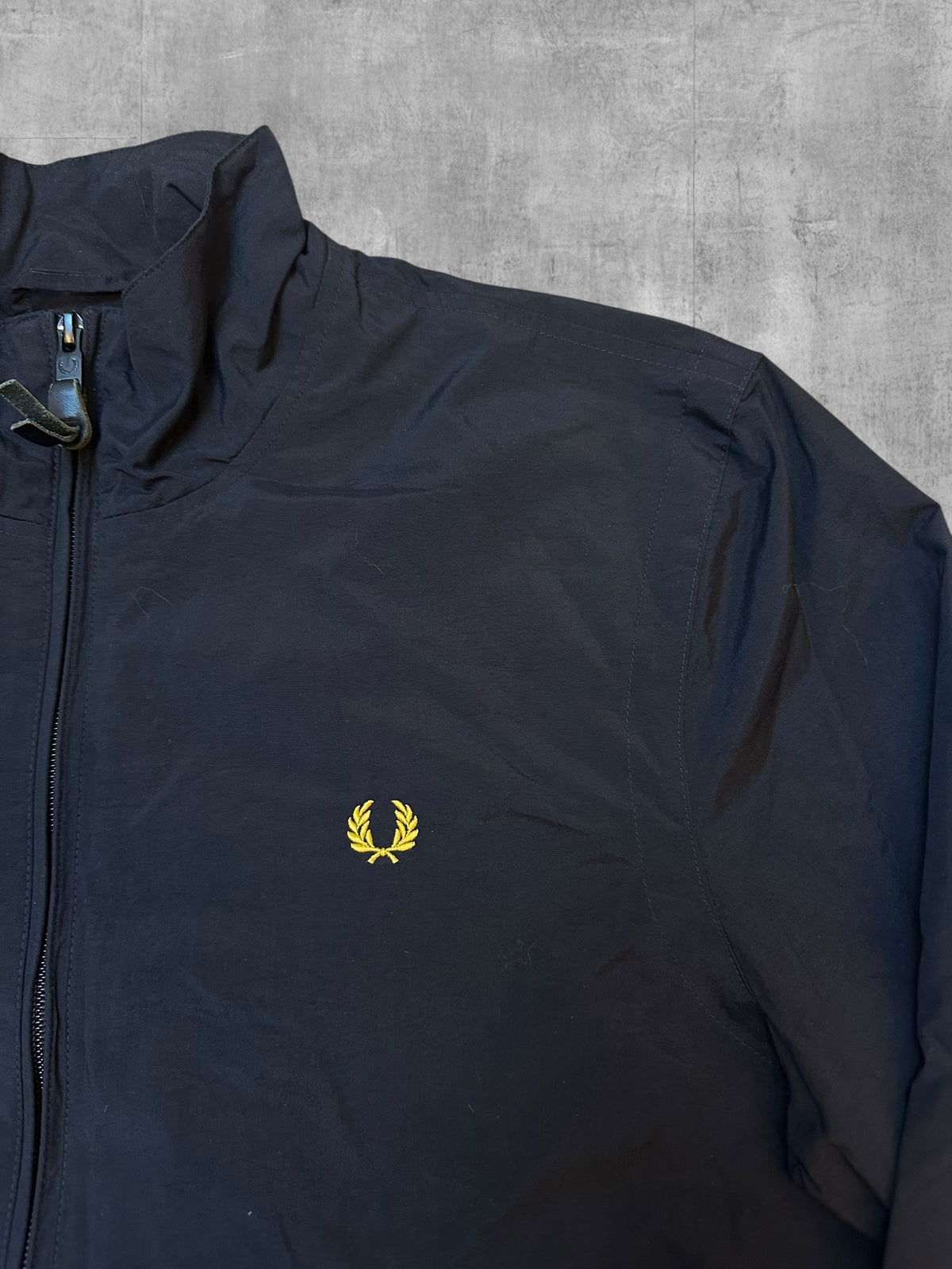 Fred Perry Rain Jacket Bomber Jacket Black Gold M