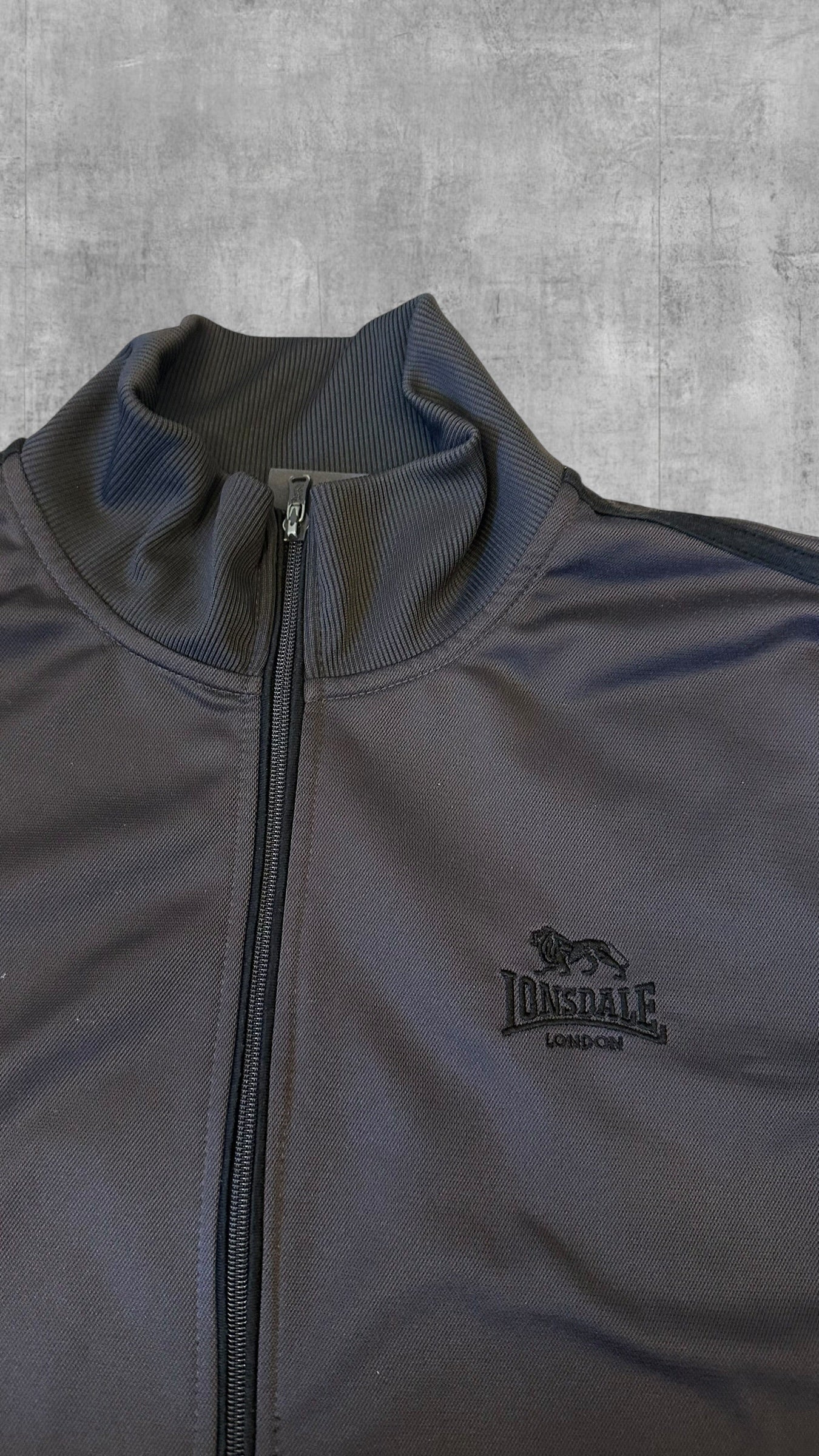 Lonsdale London Trainingsjacke Grau Schwarz M