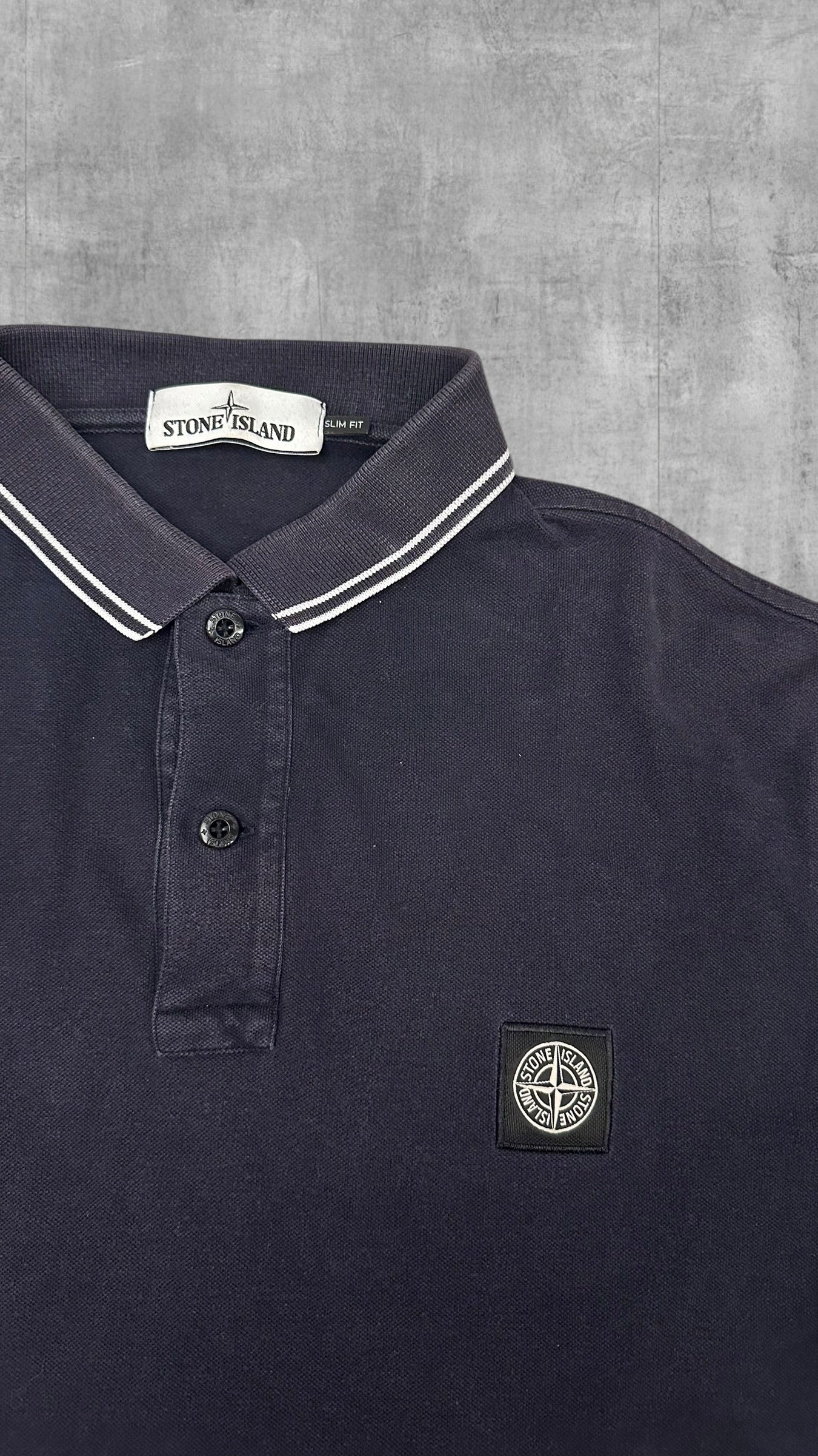 Stone Island Polo Shirt Schwarzblau XL slim fit