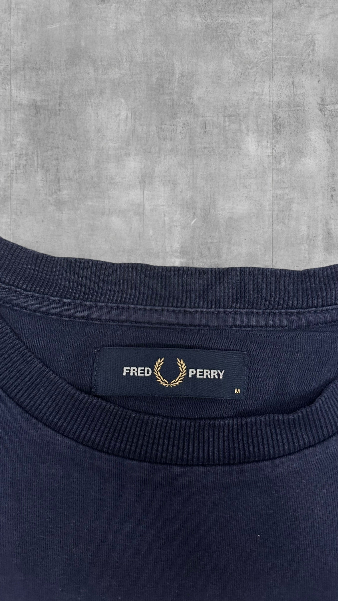 Fred Perry T-shirt Navy Blau Rot M