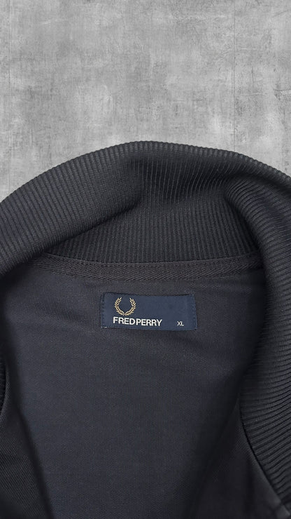 Fred Perry Trainingsjacke Zip Jacke Schwarz XL