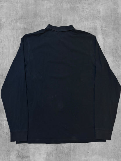 Fred Perry Langarm Polo Shirt Schwarz XL