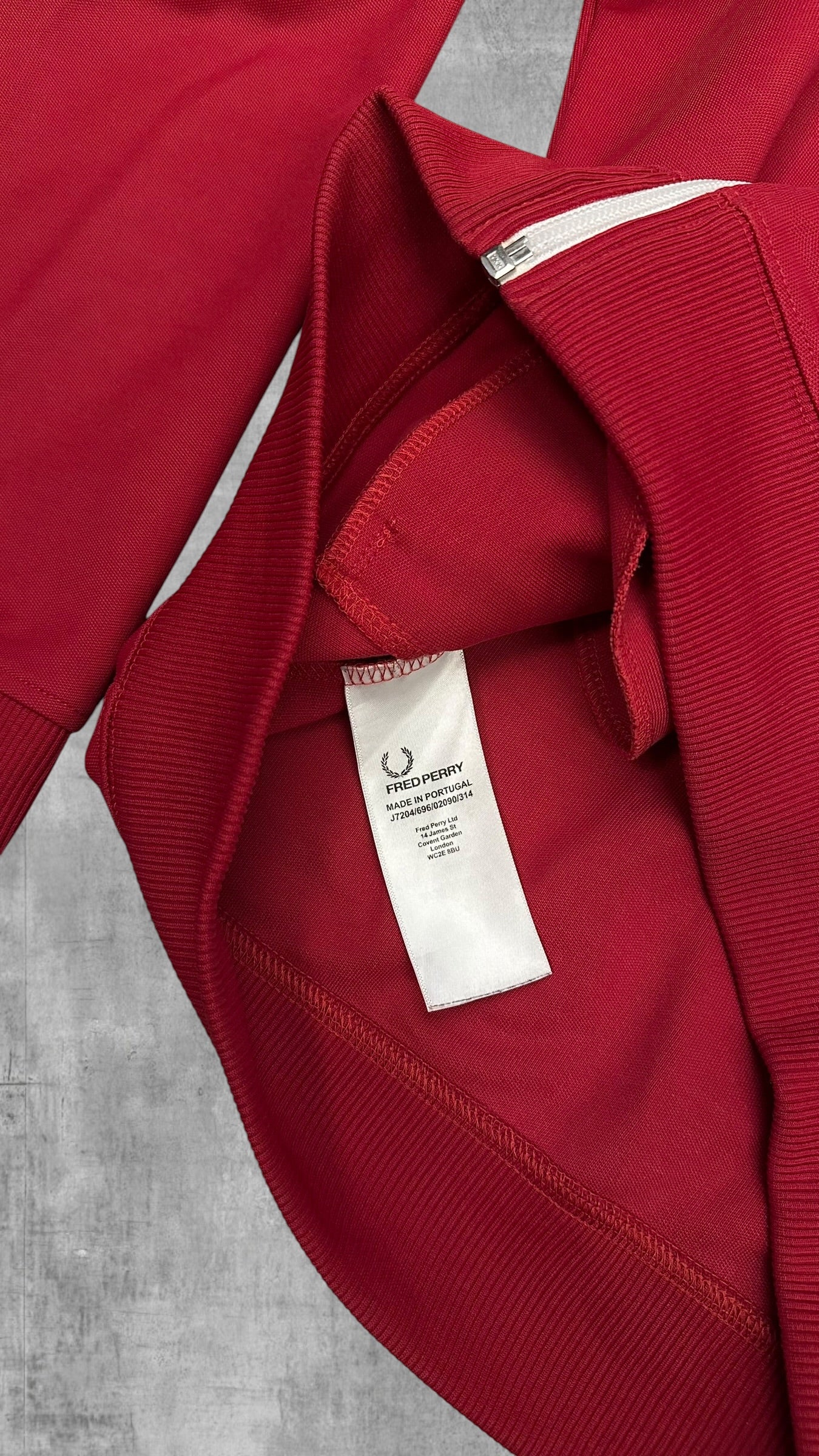 Fred Perry Vintage Trainingsjacke Rot Weiß Schwarzblau M