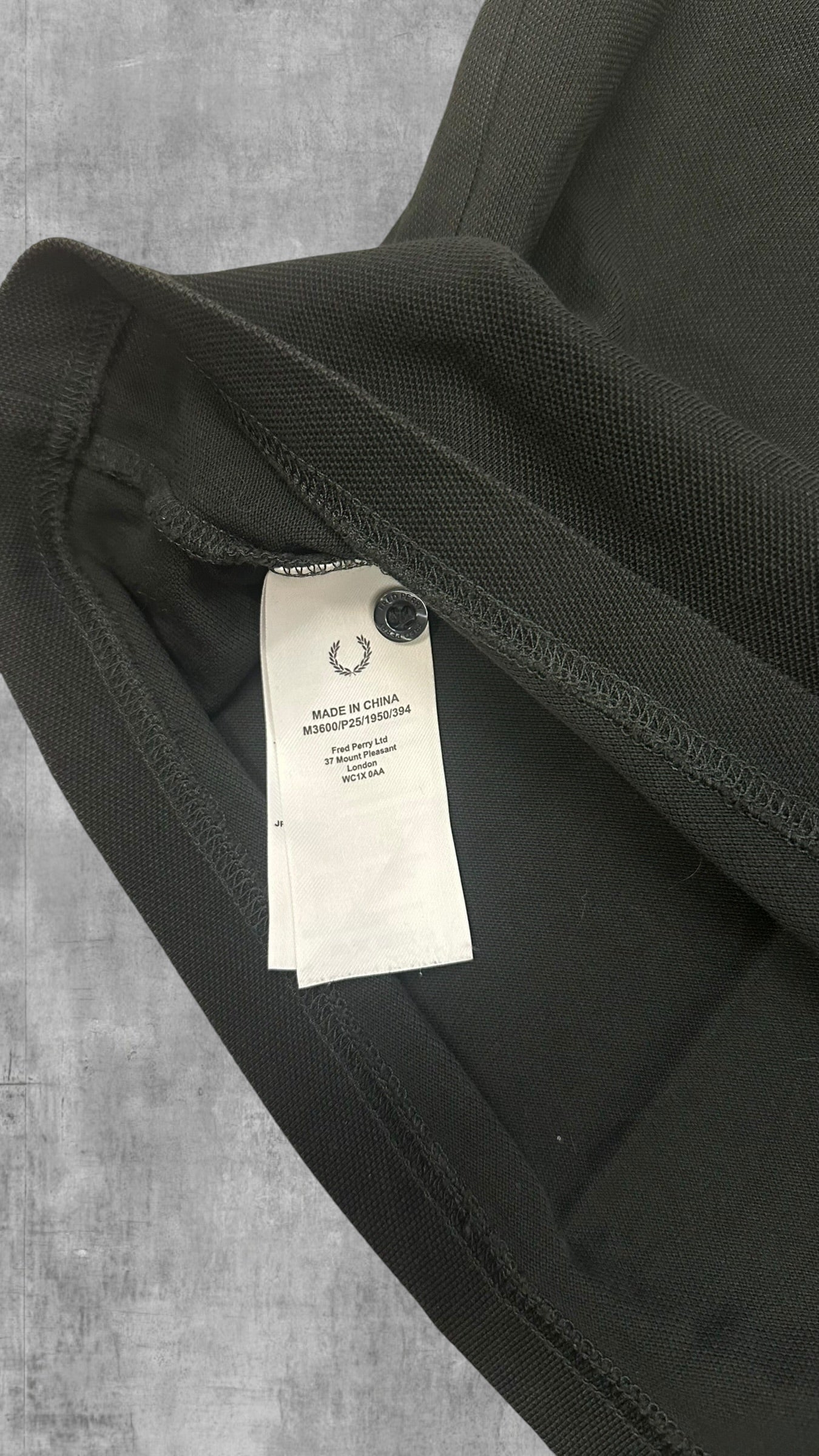 Fred Perry Polo Shirt Schwarzgrün XXL