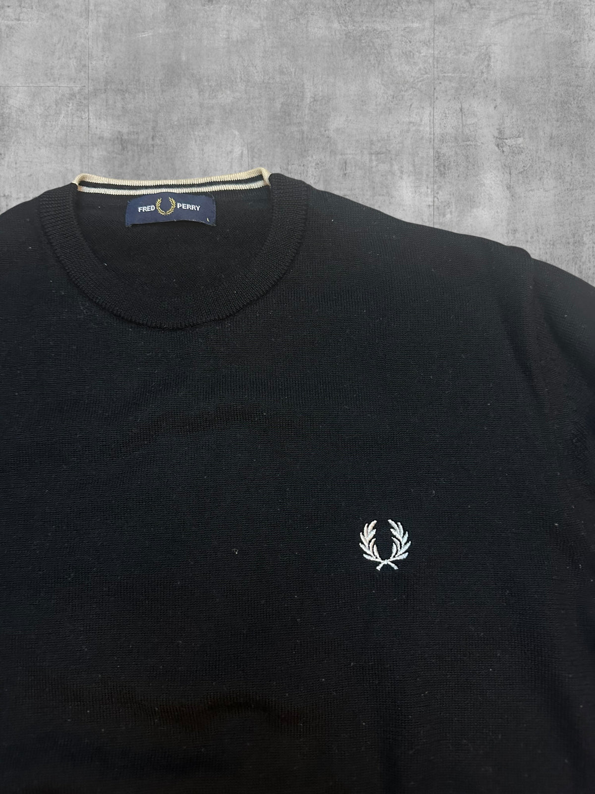 Fred Perry Sweatshirt Schwarz L