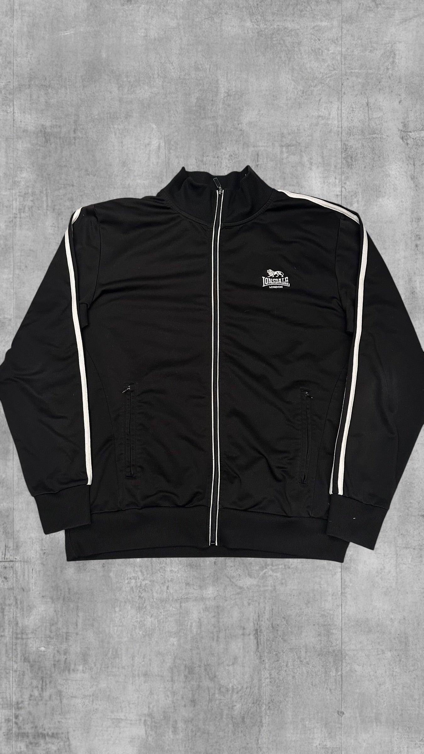 Lonsdale London Taped Trainingsjacke Schwarz Weiß L